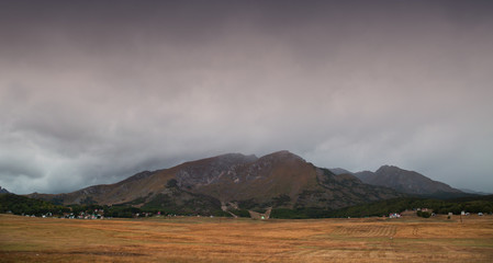 Mountain landscape on a cloudy day. Montenegro