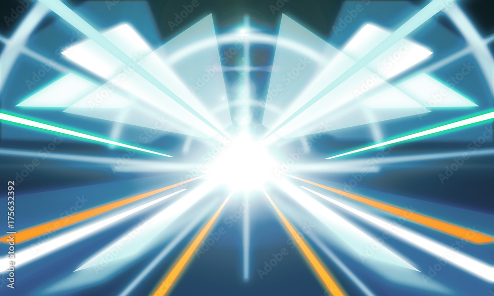 Poster abstract futuristic tunnel background