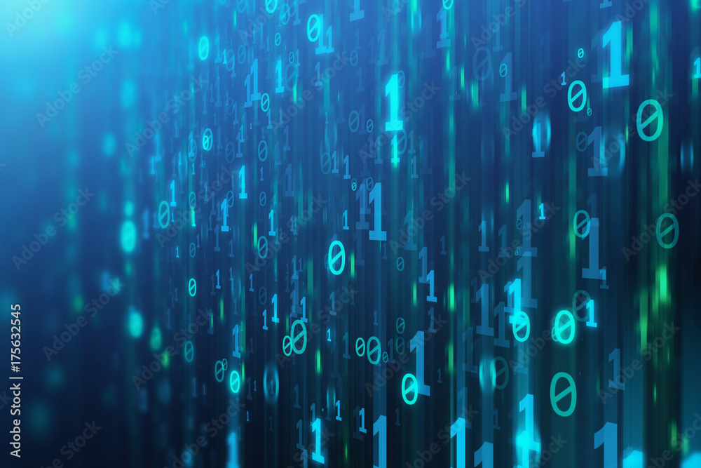 Aufkleber binary code background