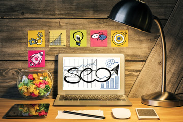 SEO and finance cocnept