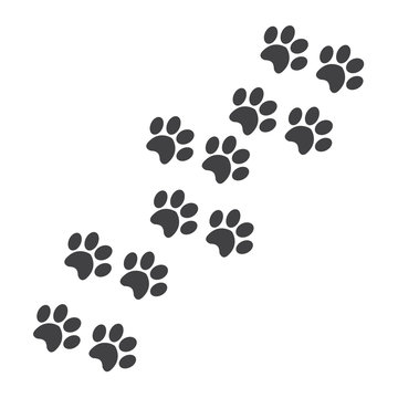 Paw print on a white background. Vector illustration EPS10