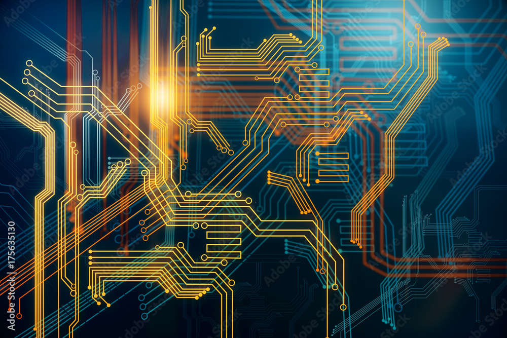 Poster digital circuit background