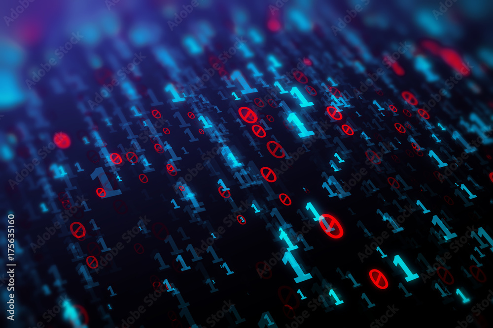 Aufkleber binary code background