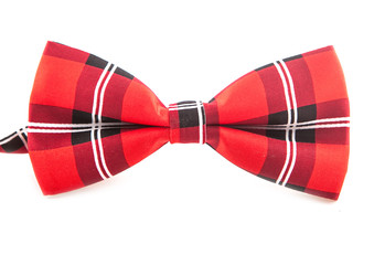 Accessory male red in a cage bow isolated on a white background