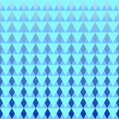 Seamless geometrical background. Blue triangles illusion.