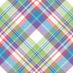 Tartan color plaid fabric seamless pattern