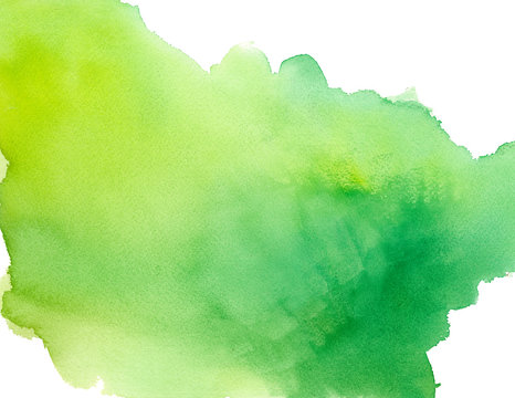Green Watercolor Wash Background