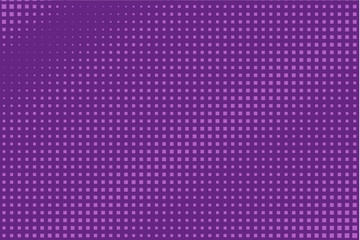 Halftone background. Pop art, comic style. Pattern with small squares. Purple color. Vector illustration