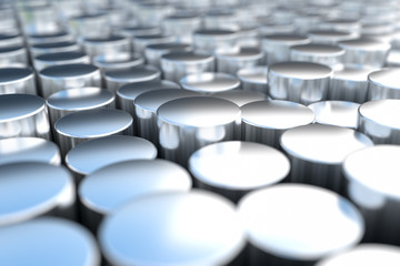 Fototapeta premium 3d cylinder shape modern technology background pattern render