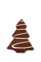 Chocolate coated marzipan Christmas tree