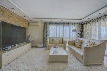 Interior of a living room in a villa