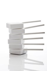 Dextrose lollies, stacked