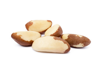 Para nuts isolated on a white background