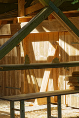 Obraz na płótnie Canvas hut for cutting firewood