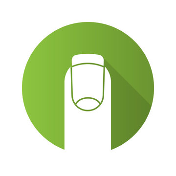 recommend clip art: French manicure flat design long shadow glyph icon