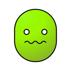 Worried smiley color icon