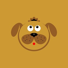 The logo or icon of a dog. Vector illustration