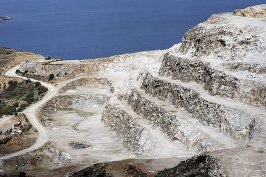 Quarry in Mochlos, Eastern Crete, Greece, Europe