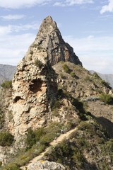 Roque Cano near Vallehermoso, La Gomera, Canary Islands, Spain, Europe