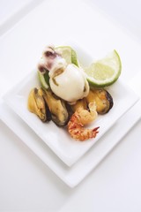 Frutti di mare: Blue Mussels, crayfish meat and a small octopus