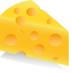 piece of cheese with large holes