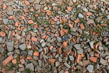 texture of natural red, grey, black granite stones rocks