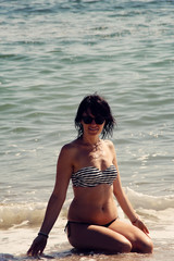 woman on the beach. photo