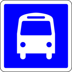 Bus allowed road sign