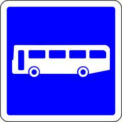 Bus allowed road sign