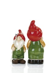 Two little garden gnomes