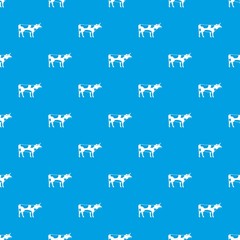 Fototapeta premium Switzerland cow pattern seamless blue