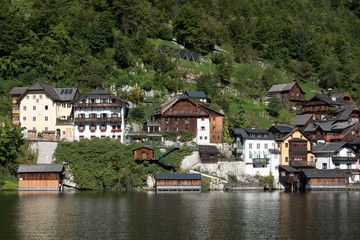 Fototapeta premium View of Hallstatt from Hallstatt Lake