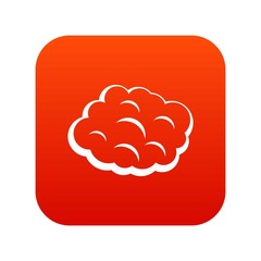 Round cloud icon digital red