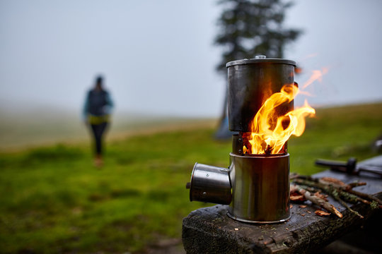 Camping Stove With Wind Defence