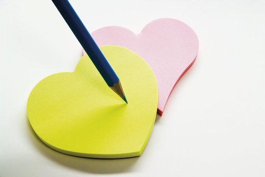 Heart-shaped notepads