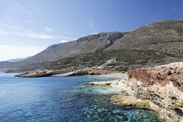 Fototapeta na wymiar Skinias bay (Karoumbes bay), Eastern Crete, Greece, Europe