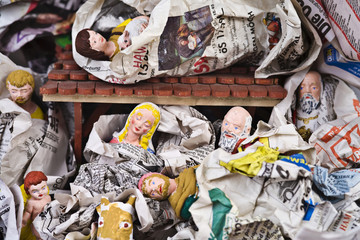 Packed crib figurines