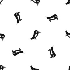 Social network bird pattern seamless black