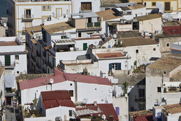 Houses in Eivissa, Ibiza, Baleares, Spain, Europe