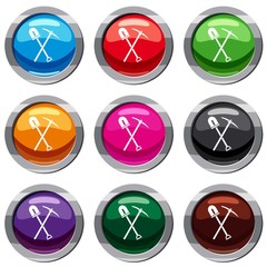 Shovel and pickaxe set 9 collection