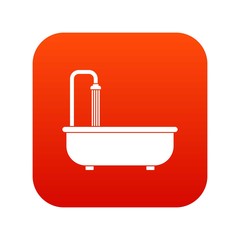 Bathroom icon digital red
