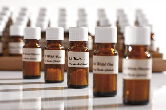 Homeopathic medicine, globules, granules in bottles