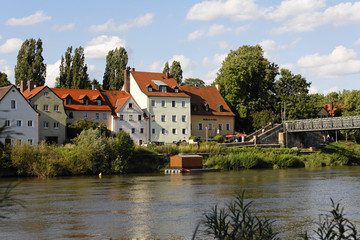 Fototapeta na wymiar Regensburg, Danube, Upper Palatinate, Bavaria, Germany, Europe