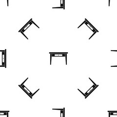 Wooden table pattern seamless black