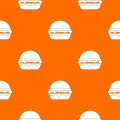 Fototapeta premium Burger pattern seamless