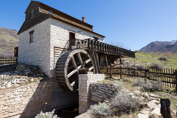 United States Pioneer Era Mill and Waterwheel
