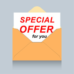 Envelope with personal special offer