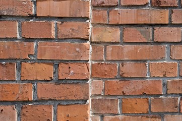 Brick wall, Stuttgart, Baden-Wuerttemberg, Germany, Europe