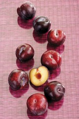 Red plums (Prunus)