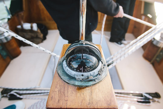 Compass on Sailboat